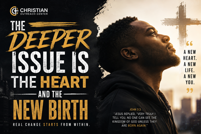 THE DEEPER ISSUE IS THE HEART AND THE NEW BIRTH