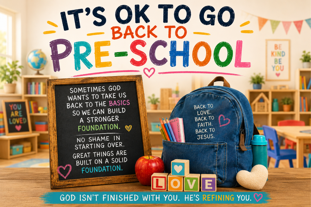 IT'S OK TO GO BACK TO PRE-SCHOOL