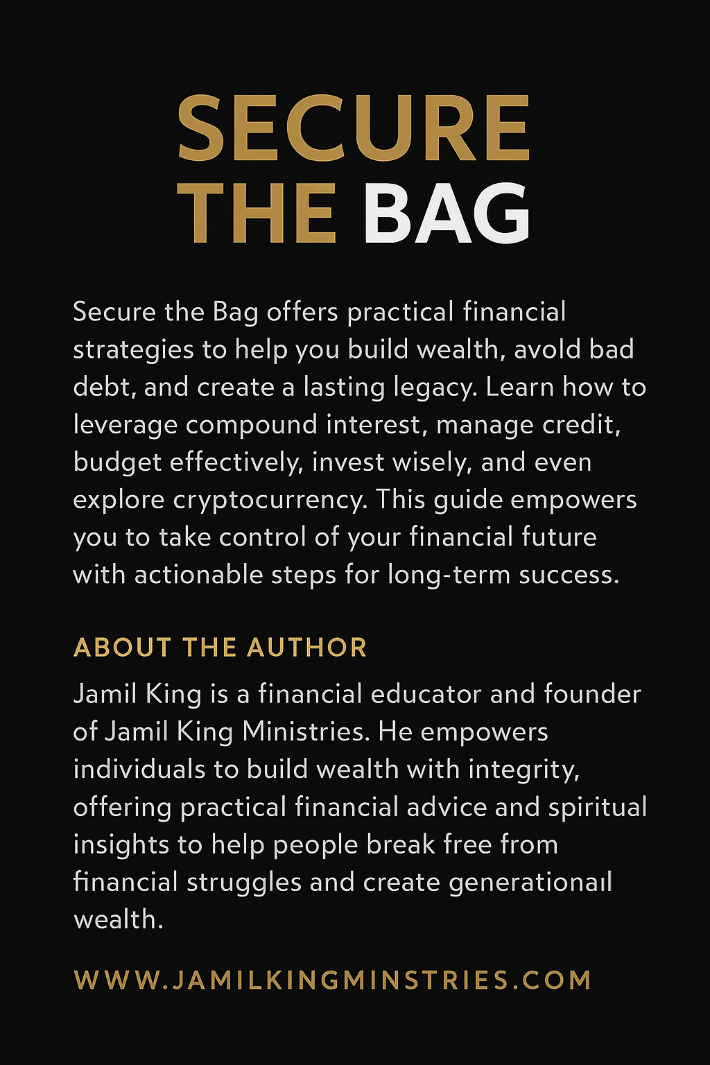 Secure the Bag: A Practical Guide to Financial Literacy & Wealth Building