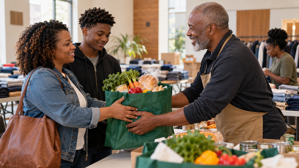 Supporting families through food and clothing assistance